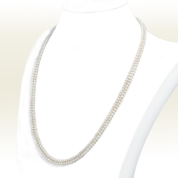 アコヤ真珠ベビーパール ロングネックレス ベビーパール アコヤ真珠 ホワイト 淡水真珠 ロングネックレス