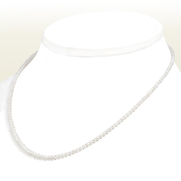あこや真珠 ベビーパールネックレス＜2.5～3mm＞アジャスター・シルバー N-12970
