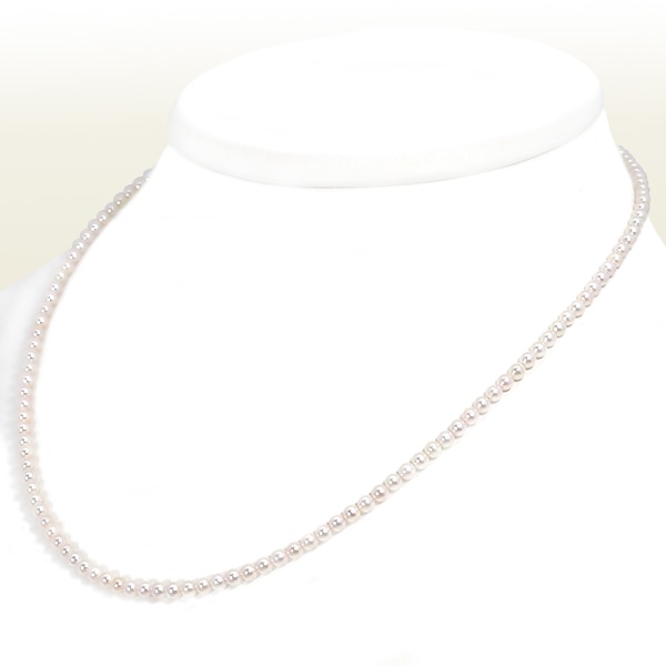 あこや真珠ベビーパールネックレス＜3～3.5mm＞アジャスター・シルバーN-12971