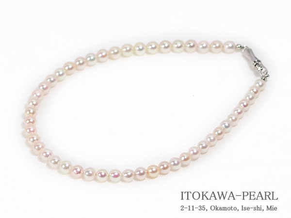 あこや真珠ブレスレット＜3～3.5mm＞差し込み式/シルバー（18cm）V-1768