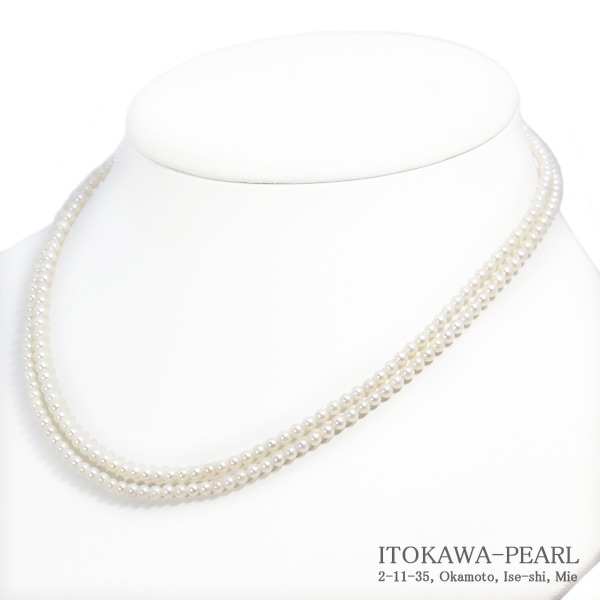 ベビーパールロングネックレス(82cm)あこや真珠ネックレス＜3～3.5mm＞N-12991