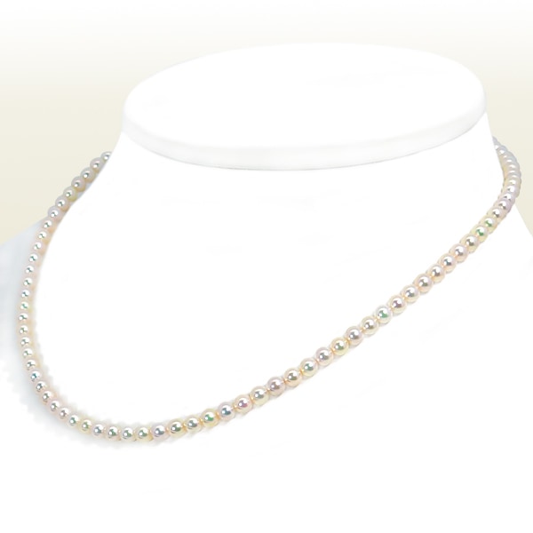 あこや真珠ベビーパールネックレス＜4～4.5mm＞アジャスター・シルバー N-13002