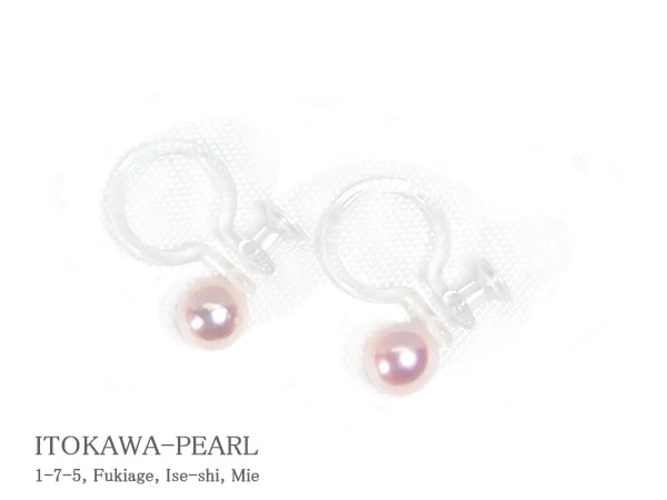 あこや真珠ノンホールピアス＜4mm＞樹脂製イヤリング E-4844 | 真珠