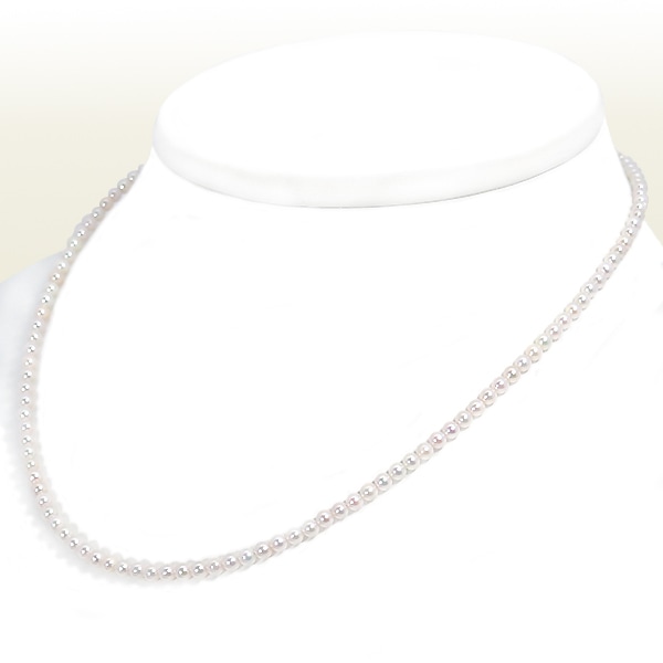 あこや真珠 ベビーパールネックレス＜3～3.5mm＞アジャスター・シルバー N-13006