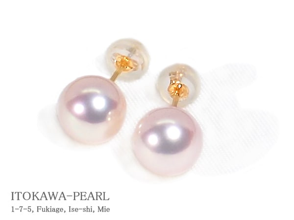 花珠真珠 あこや真珠ピアス＜8.3mm＞スタッド・K18YG PE-7645