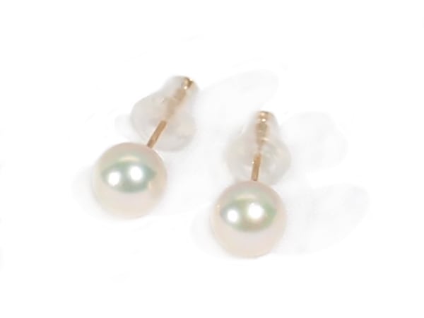 あこや真珠ピアス＜5.8mm＞スタッド・K18YG PE-7651