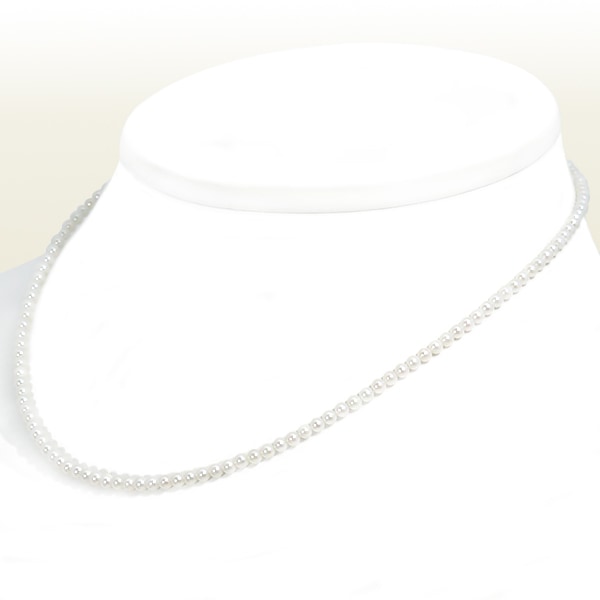 あこや真珠 ベビーパールネックレス＜2.5～3mm＞アジャスター・シルバー N-13037