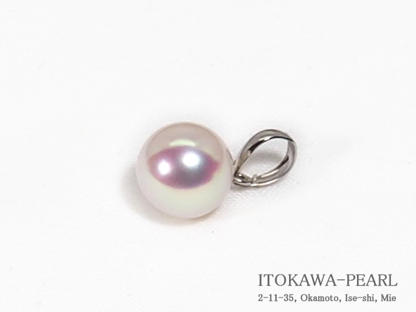 あこや真珠ペンダントトップ＜8.4mm＞PT850 P-8526
