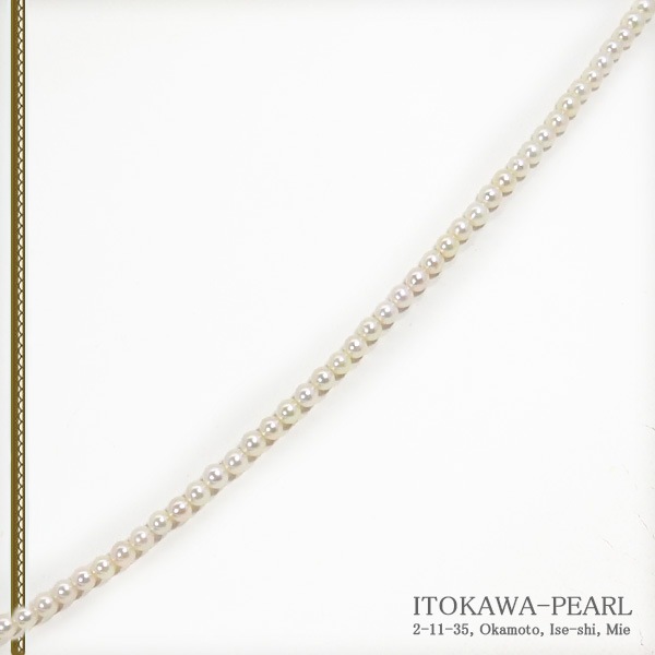 あこや真珠ベビーパールネックレス＜2.5～3mm＞アジャスター・シルバー N-13044