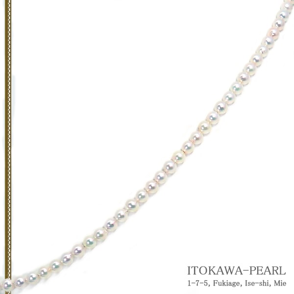 あこや真珠ベビーパールネックレス<3.5~4mm>アジャスター・シルバー N-13049
