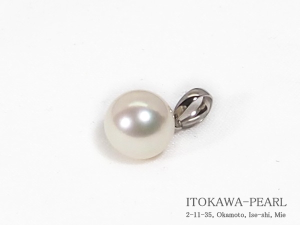 無調色あこや真珠ペンダントトップ＜8.6mm＞PT850 P-8528 | 真珠