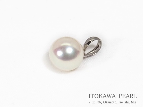 無調色あこや真珠ペンダントトップ＜8.6mm＞PT850 P-8529 | 真珠