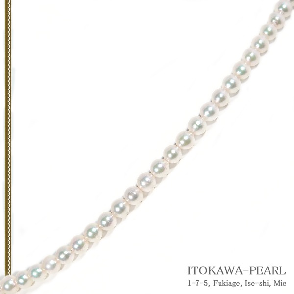 あこや真珠ベビーパールネックレス＜4.5～5mm＞アジャスター・K14WG N-12567