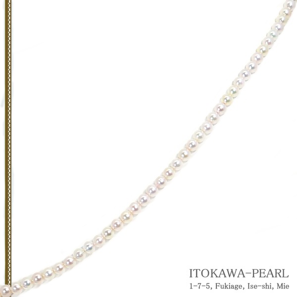 あこや真珠 ベビーパールネックレス＜3～3.5mm＞アジャスター・シルバー N-13008