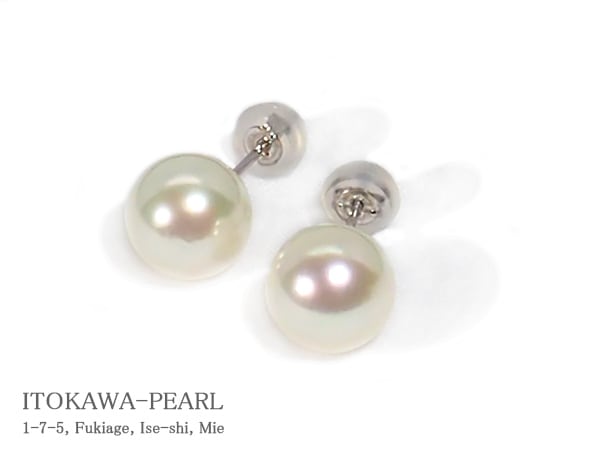 あこや真珠ピアス＜8.7mm＞スタッド・PT900 PE-7665 | 真珠ピアス,真珠