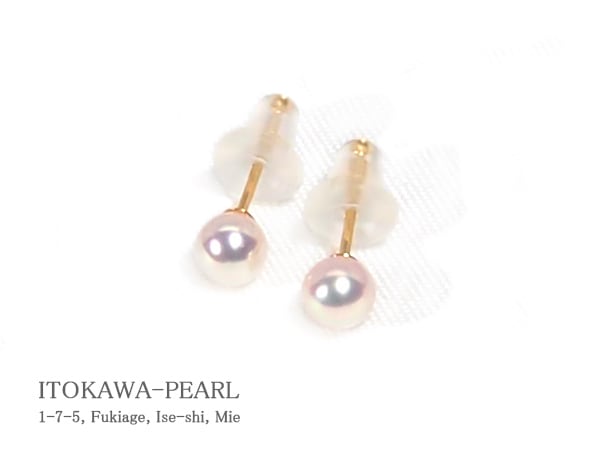 ミキモト ピアス ベビーパール アコヤ真珠 4.8mm フック K18YG TRIDEA