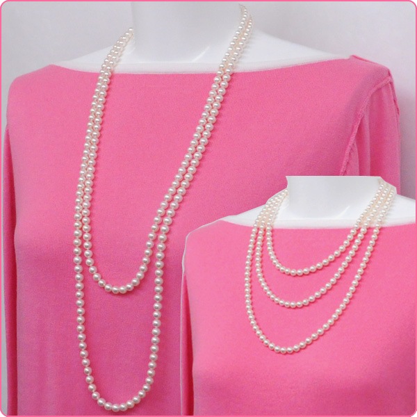 ���󥰥ͥå��쥹 (164cm)�������俿��ͥå��쥹��6.5��7mm�� N-12207