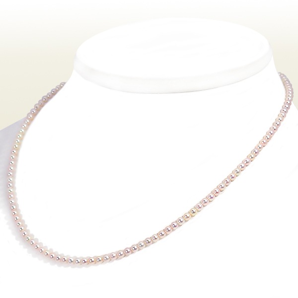 あこや真珠ベビーパールネックレス＜3～3.5mm＞アジャスター・K18YG N