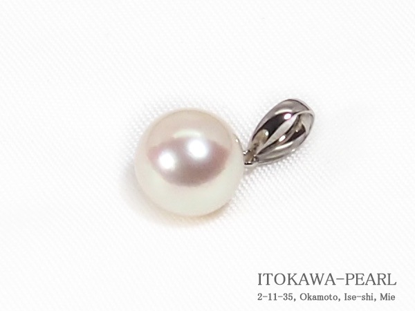 無調色あこや真珠ペンダントトップ＜8.3mm＞PT850 P-8513 | 真珠