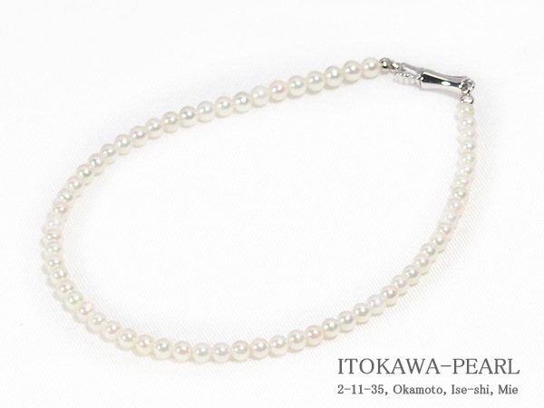あこや真珠ブレスレット<2.5~3mm>差し込み式/シルバー(17.5cm)V-1761