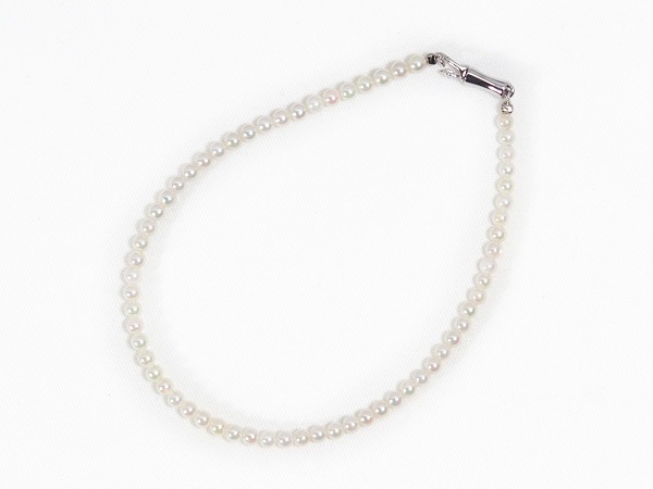 あこや真珠ブレスレット<2.5~3mm>差し込み式/シルバー(17.5cm)V-1761