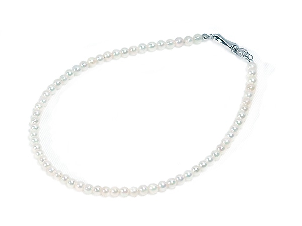あこや真珠ブレスレット<2.5~3mm>差し込み式/シルバー(18cm)V-1763