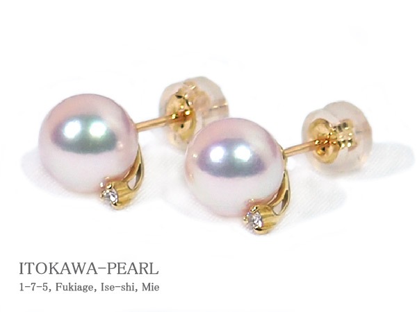 �ּ��ԥ�����7.9mm�䥹���åɡ�K18YG�����������0.04ct ���̽��� PE-7272