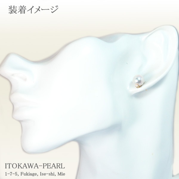 �ּ��ԥ�����7.9mm�䥹���åɡ�K18YG�����������0.04ct ���̽��� PE-7272