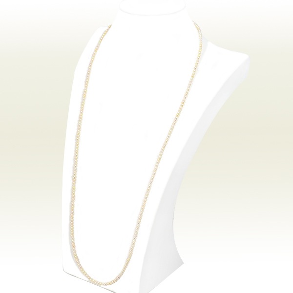 ベビーパールロングネックレス(82cm)あこや真珠ネックレス＜3～3.5mm