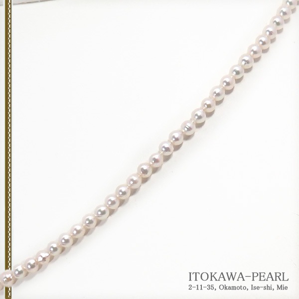 あこや真珠ベビーパールネックレス＜3～3.5mm＞アジャスター・シルバー N-13025
