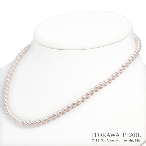 あこや真珠ベビーパールネックレス＜4.5～5mm＞アジャスター・シルバー