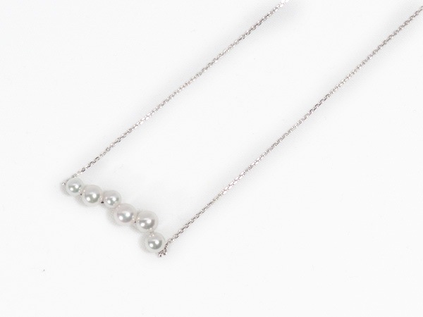 あこや真珠 ペンダントネックレス＜3.5～4.5ｍｍ＞K18WG P-8521