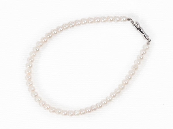 あこや真珠ブレスレット＜3～3.5mm＞差し込み式/シルバー（17cm）V-1771