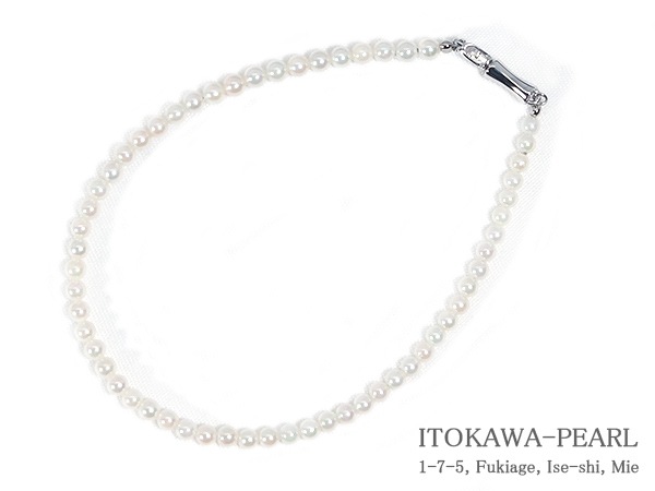 あこや真珠ブレスレット＜2.5～3mm＞差し込み式/シルバー（18cm）V-1754