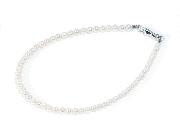あこや真珠ブレスレット＜2.5～3mm＞差し込み式/シルバー（18cm）V-1754