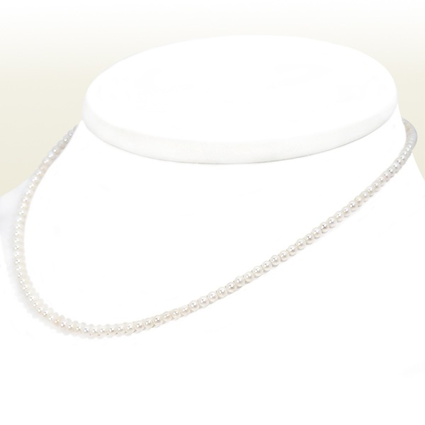 あこや真珠ベビーパールネックレス＜2.5～3mm＞シルバー N-12816  