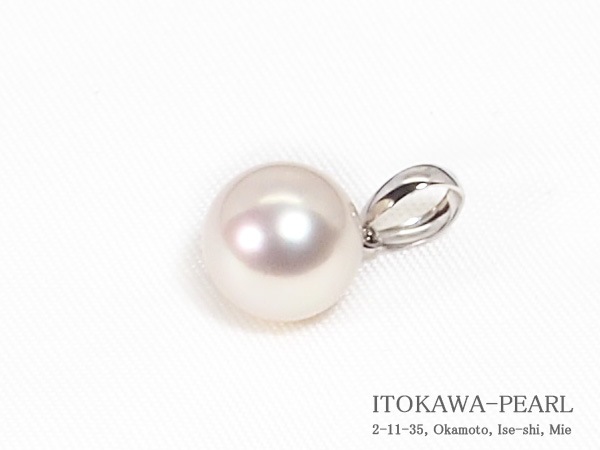 あこや真珠ペンダントトップ<8.6mm>Pt850 P-8498