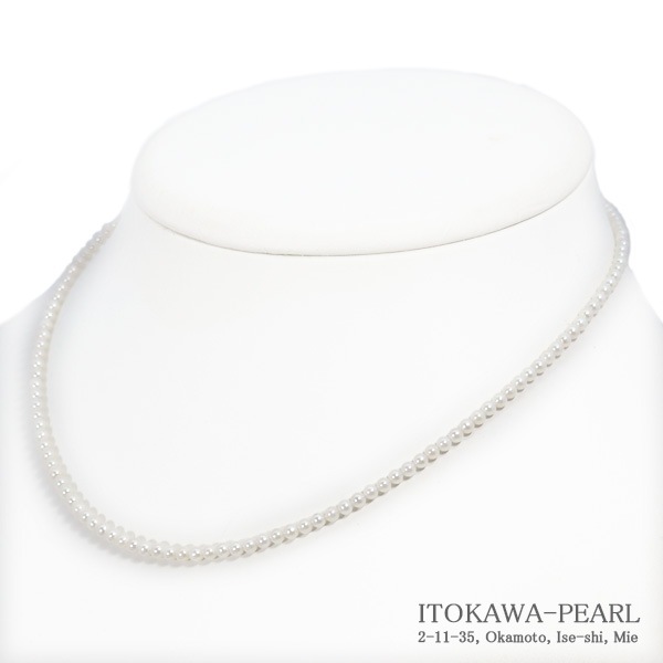 3937:あこや真珠ベビーパールネックレス<2.5〜3mm>N-12868 あこや真珠ベビーパールネックレス<2.5~3mm>アジャスター