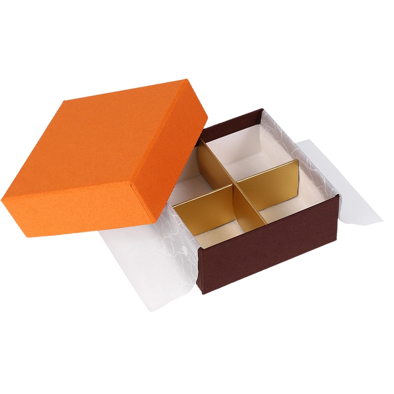 フェザーケース オレンジ　4仕切（1個/5個入）