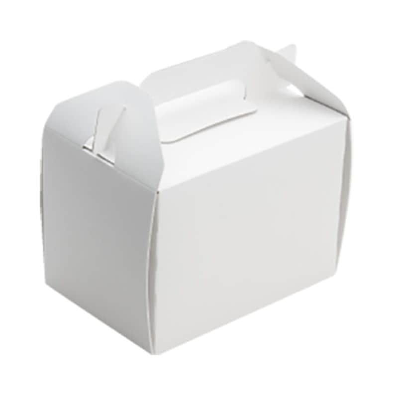 4号ケーキ箱 G段手提フレッシュホワイト（50枚入） | デコレーション