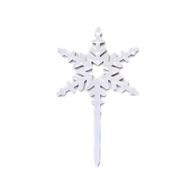 ケーキピック 雪の結晶（銀）MH 1246（10本入） | ケーキピック | 伊藤