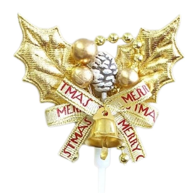 ケーキピック　ゴールドひいらぎピック　CDH-260（10本入）