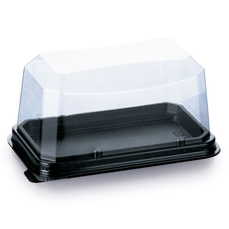 ケーキ容器　IKアーチBOX　本体黒・69H蓋 （50枚/1500枚入）