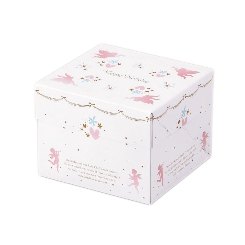 6号ケーキ箱 ガーデン（トールタイプ）（25枚入） | デコレーション