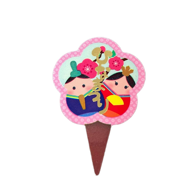 ケーキピック　お花ひな祭り　154314（20枚入）