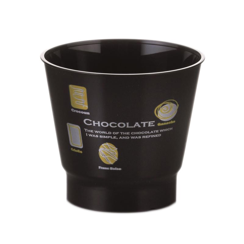 デザートカップ　IK76-150プレジールPP 黒　GSチョコレート（20個入）