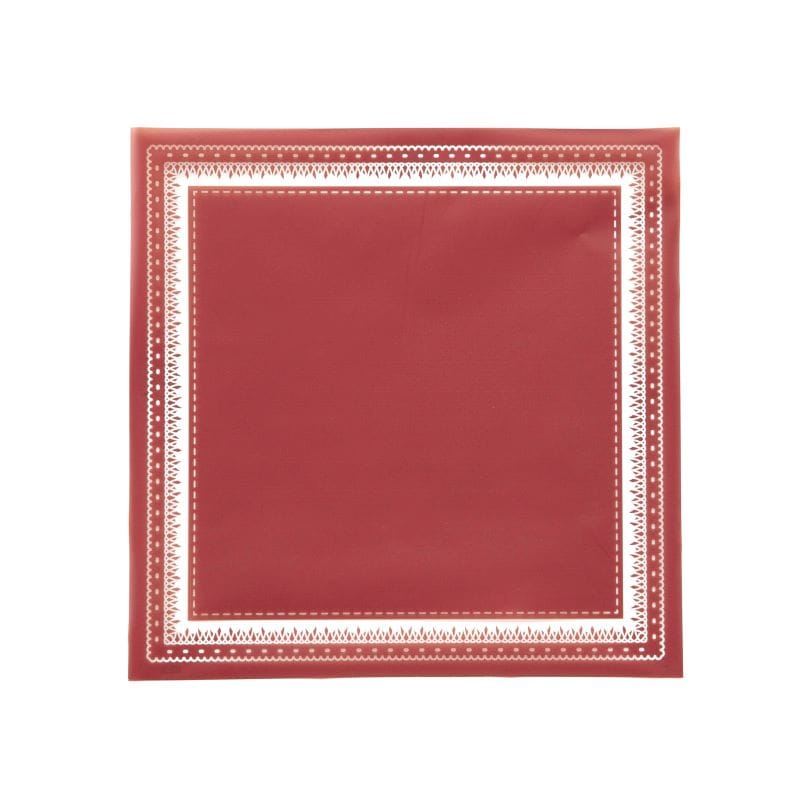 ケーキフィルム　150角マットＯＰシート　レースブラウン（1,000枚入）