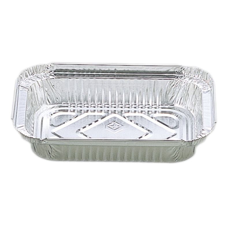 アルミ容器  7141 垂直折曲げふち巻き 14㎝角浅型 (100枚入)