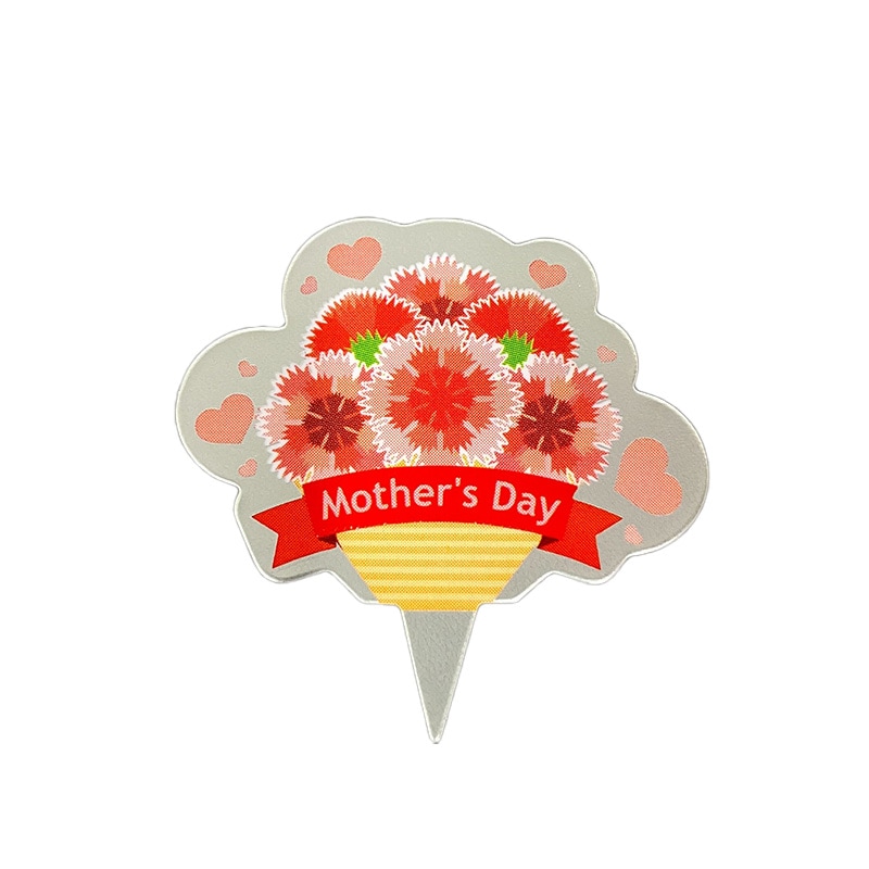 ケーキピック　YM-3　母の日花束（20枚入）