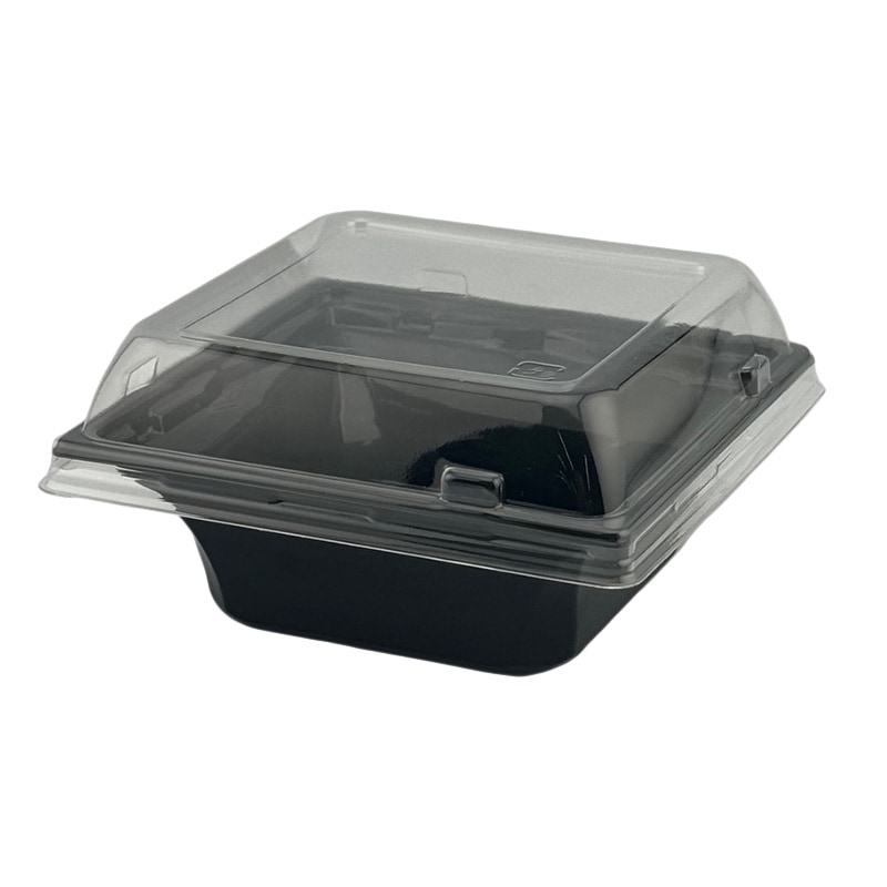 高級弁当容器 ワン折重70x37(48) 黒焼杉縁 (400枚入) | 弁当・惣菜
